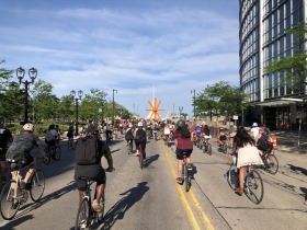 Riding East on Wisconsin Avenue