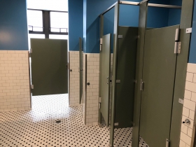 Rehabbed Bathroom at Cream City Hostel