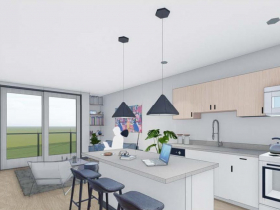 Riverwest Workforce Apartments and Food Accelerator Interior Rendering