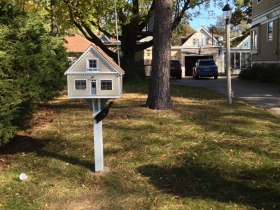 Solar powered Little Free Library in Riverwest