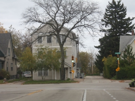 The east end of Center Street at N. Humboldt Avenue
