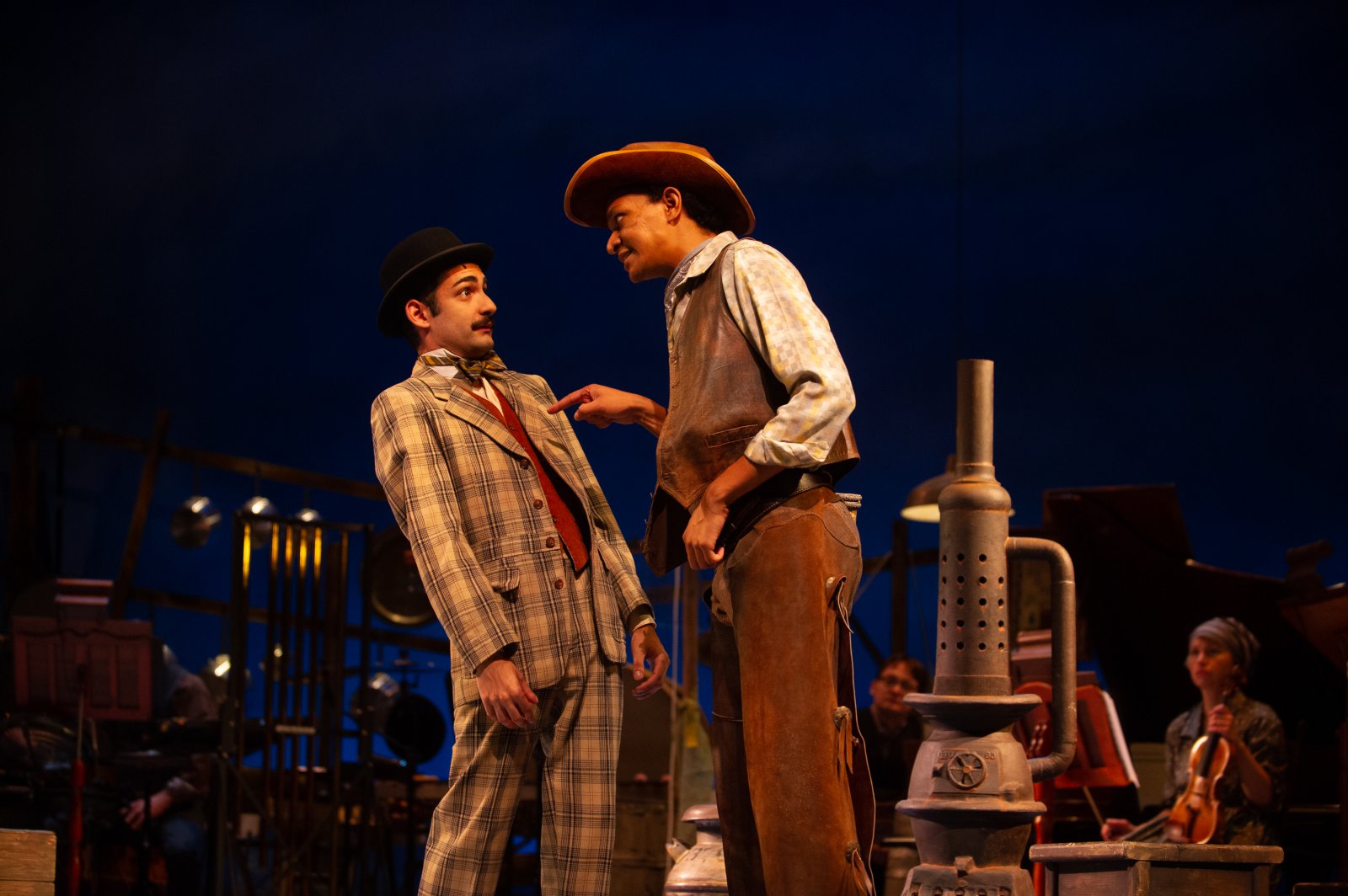 Sean Anthony Jackson (Will Parker) and Ethan Brittingham (Ali Hakim) in Skylight Music Theatre’s production of Oklahoma! September 27 – October 13.