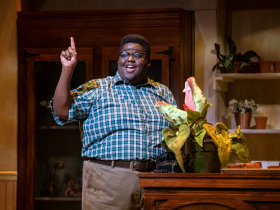 Kevin James Sievert (Seymour) in Skylight Music Theatre’s production of Little Shop of Horrors running November 19, 2021 - January 2, 2022.