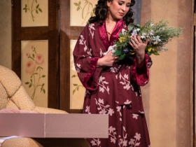Rána Roman (Lilli Vanessi/Katharine) in rehearsal for Skylight Music Theatre’s production of Kiss Me, Kate May 17 – June 16.