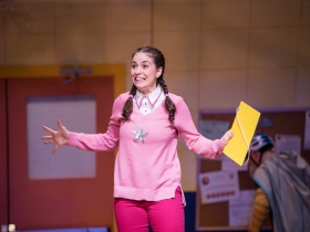 Kaylee Annable (Logainne SchwartzandGrubenierre) in Skylight Music Theatre’s production of The 25th Annual Putnam County Spelling Bee running February 7 – February 23, 2020