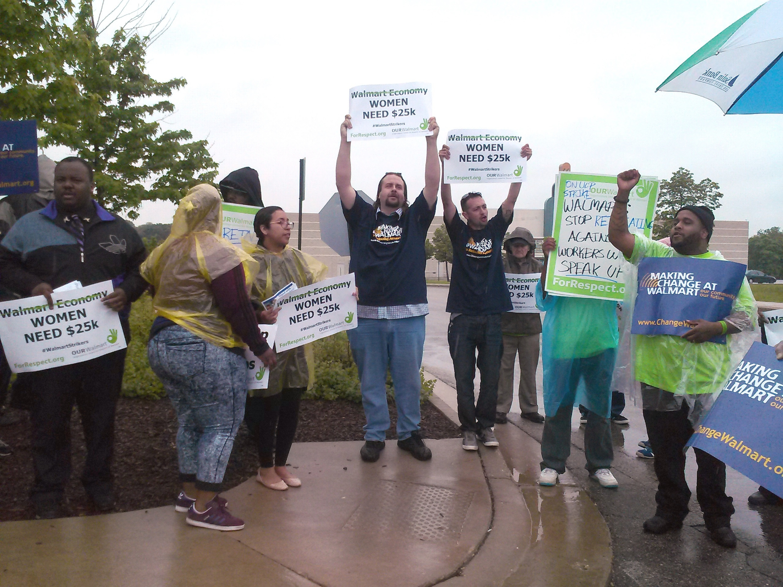Picketers Protest at South Side Walmart.