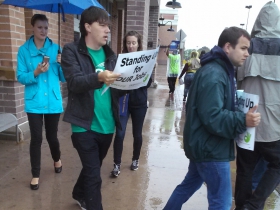 Picketers Protest at South Side Walmart.
