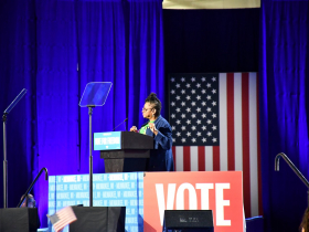 Congresswoman Gwen Moore at Nov. 4. Rally