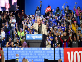 Gov. Tony Evers at Nov. 4. Rally