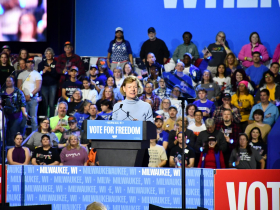 Sen. Tammy Baldwin at Nov. 4. Rally