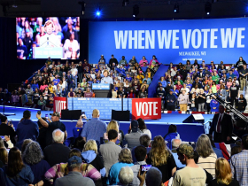 Sen. Tammy Baldwin at Nov. 4. Rally