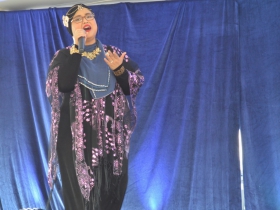 Mona Riduan sings a Malaysian song