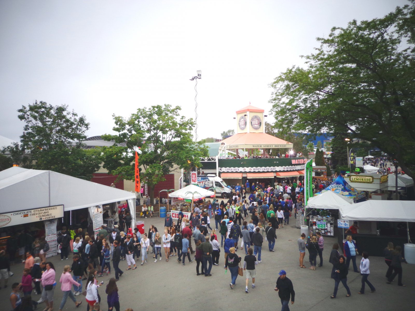 A view from above the Summerfest grounds.
