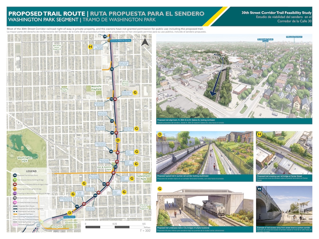 Proposed 30th Street Corridor Trail Corridor route