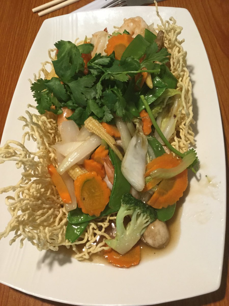 Crispy Rice Noodle with Shrimp