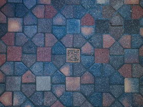 Another typical example of Valencia Mosaic with deco tiles in the Pierce Apartments in Riverwest
