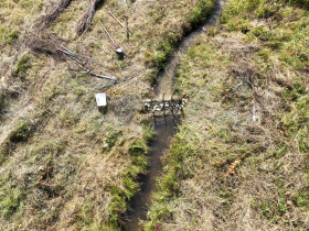 Drone photo of a BDA at the Briggs Wetland in September 2024.