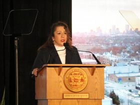 Ramona Ramos speaks at State of the City 2026