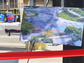 A photo of what Columbia Playfield used to look like at the reopening ceremony