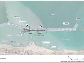 Diagram of breakwater project