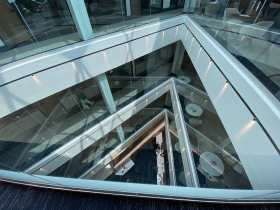 Light well at the center of the Marcia P. Coggs Human Services building