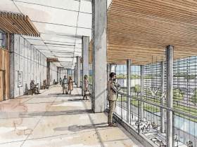 Conceptual rendering of new courthouse interior