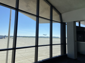 View of runway from Concourse E