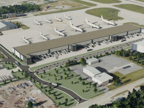 Rendering of air cargo facility