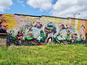 Tia Richardson's 'Sherman Park Rising' mural, 4715 W. Center St., was painted with community members a year after the Sherman Park unreset