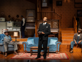 Milwaukee Repertory Theater presents August Wilson’s The Piano Lesson, February 24 – March 22, 2026. Pictured L to R: James T. Alfred, Anthony Irons, La’Tevin Alexander