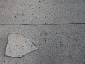 Early Lannon Stone sidewalk