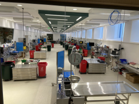 Autopsy room at the Forensic Science and Protective Medicine Facility