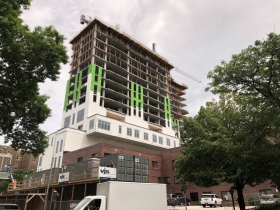 Saint John's on the Lake's north tower is rising