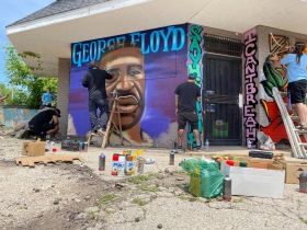 George Floyd mural