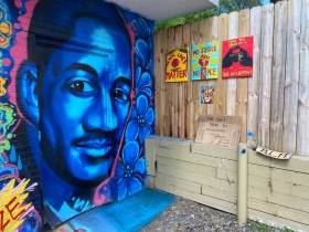Dontre Hamilton is remembered in this mural