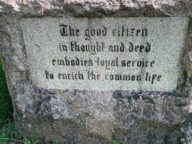 West side of the Spirit of Service Monument