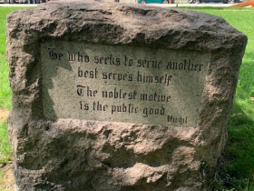 East side of the Spirit of Service Monument