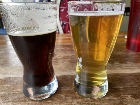 Mudpuppy Porter and a lager