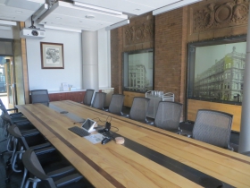 Board room. Here you can see the old exterior wall of the Matthews Building