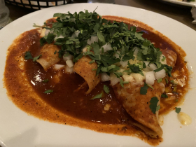 Enchiladas with Mole Coloraditas