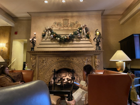 Fireplace in the Lobby Lounge