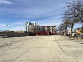 Redevelopment site, former Buca di Beppo and parking lot. 