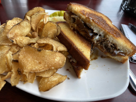 Short Rib Grilled Cheese and House made Chips