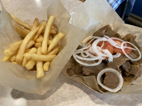 Gyro and fries