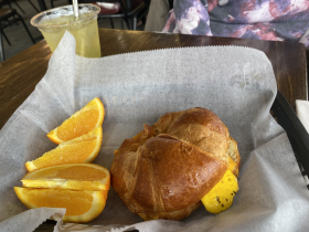 Breakfast Croissant with fruit