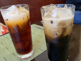 Thai iced tea and iced coffee