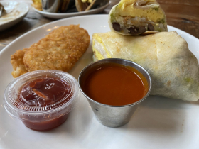 Burrito with hash browns