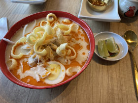 Coconut chicken noodle soup