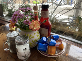 Fresh flowers on every table 