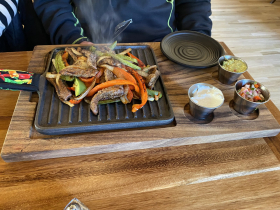 Fajitas with N.Y. Strip steak